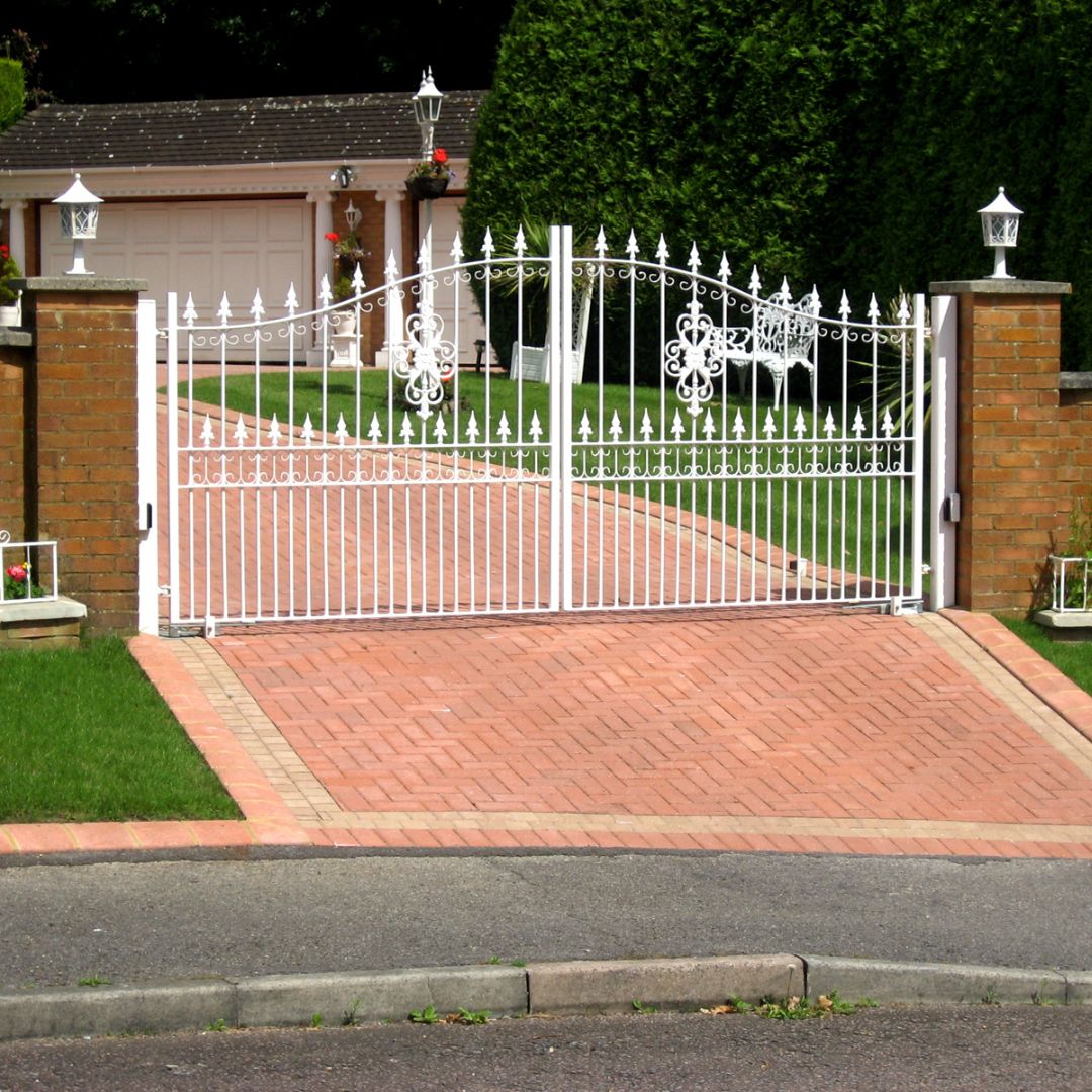 White Automated Gate