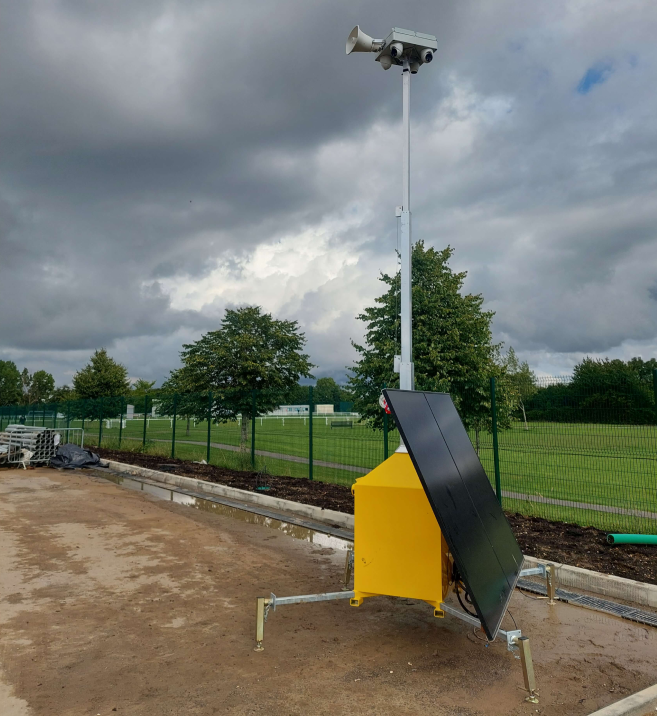 Construction site security cctv tower